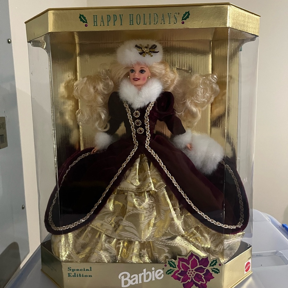 Holiday Barbie Special Edition in Gold and Black Holiday Gown